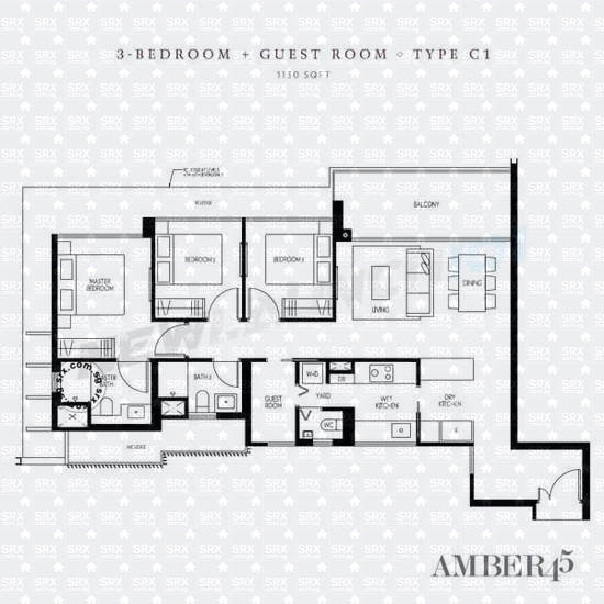 Amber 45 (D15), Apartment #1938322